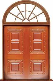mediterranean: single door +  two sidelights