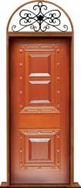mediterranean: single door +  two sidelights