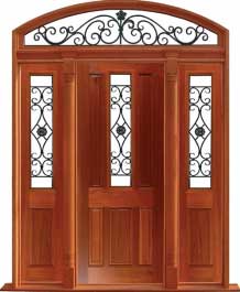 paddington with ironwork: double door +  two sidelights