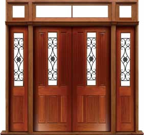 paddington with ironwork: double door +  two sidelights