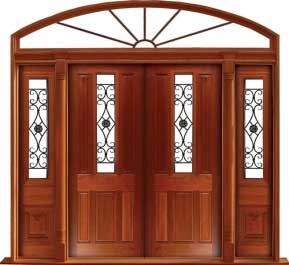 paddington with ironwork: double door +  two sidelights