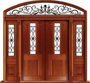 paddington with ironwork: double door +  two sidelights