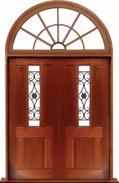 paddington with ironwork: double door +  two sidelights