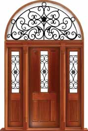 paddington with ironwork: double door +  two sidelights