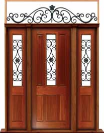 paddington with ironwork: double door +  two sidelights