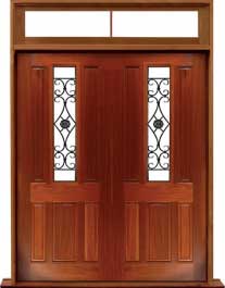 paddington with ironwork: double door +  two sidelights