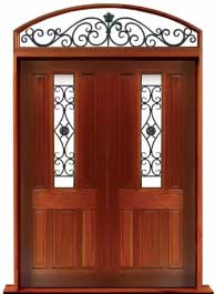 paddington with ironwork: double door +  two sidelights